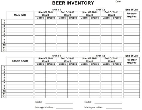 This PRINTABLE Spreadsheet is for doing any type of bar/alcohol inventory for either personal, or small businesses. Bar Inventory Sheet, Restaurant Training, Bartending Tips, Bar Alcohol, Stationery List, Alcohol Bar, Teaching Technology, Live And Learn, Grade 1