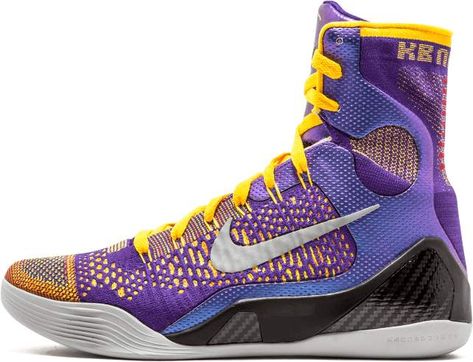 Nike Kobe 9 Elite Current Purple/White High Cut Shoes, Nike Kobe Shoes, Kobe Bryant Shoes, Nike Shoes Blue, Kobe 9, Sneakers Box, Kobe Shoes, Super Shock, Sport Shoes Fashion