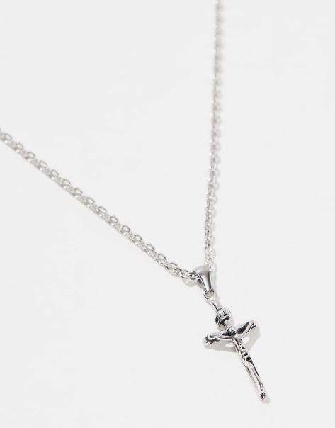 Accessories by ASOS DESIGN Adding to bag in 3, 2, 1… Fine chain Cross pendant Adjustable length Lobster clasp You can shower, swim and work out with me Stainless Steel Necklace, Cross Pendant, Lobster Clasp, Silver Tone, Asos, Shower, Stainless Steel, Chain, Pendant