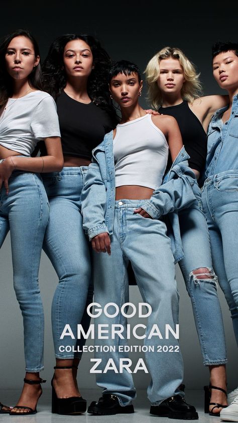 Aus Day, Zara Collection, Group Photography, Zara Outfit, Body Reference Poses, Womens Denim, Ad Campaigns, Model Aesthetic, Aesthetic Rooms