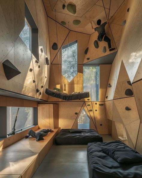 climb house #midjourney #aiart #artificialintelligence #house #climb #climbing #climbing_lovers #bouldering #rockclimbing Climbing Gym Aesthetic, Climbing Hall, Bouldering Gym, Old Money House, Space Saving Beds, Cool Kids Rooms, Rock Climbing Wall, Indoor Climbing, Hobbit House