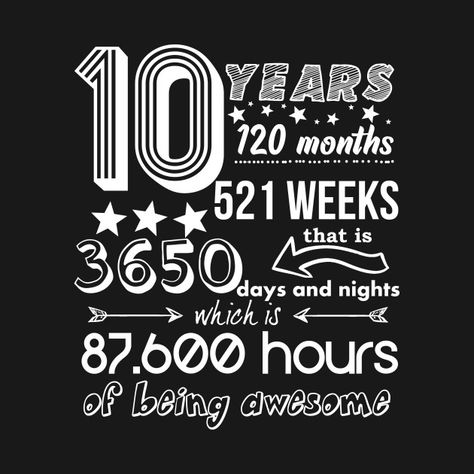 10 Year School Anniversary Ideas, 10 Year Celebration Business, 10 Year Work Anniversary Ideas, 10 Year Business Anniversary, Business Anniversary Ideas, Inspirational Quotes For Employees, 10 Years Old Birthday, Work Anniversary Quotes, 10th Anniversary Idea