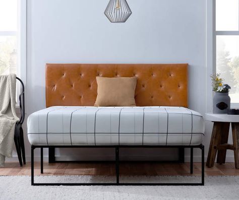 Faux Leather Headboard, Full Platform Bed, Twin Platform Bed, Leather Headboard, Kids Headboard, Frame Headboard, Headboard Designs, Upholstered Panels, Tufted Headboard