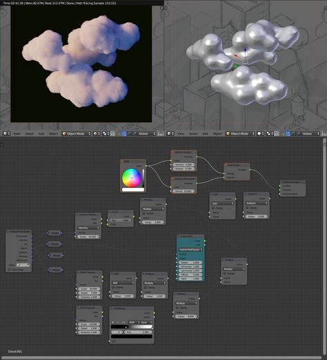 Louis du Mont on Twitter: "Stylised cloud material for Isometropolis PD project. #b3d… " 3d Blender Tutorials, Blender 3d Tutorial, Blender Shader, Cloud Material, 3d Max Tutorial, Blender Projects, Blender Material, 3d Clouds, 3d Karakter