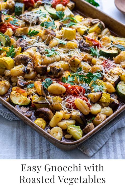 Easy Gnocchi, Greek Vegetables, Vegan Vegetable Soup, Sweet Potato Gnocchi, Easy Vegetarian Dinner, Gnocchi Recipes, Vegetarian Recipe, Quick Dinner Recipes, Vegetarian Recipes Easy