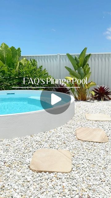 Fiberglass Plunge Pool Ideas, Backyard With Small Pool, Intex Easy Set Pool Ideas, Swimspa Backyard Ideas, Diy Concrete Pool, Round Plunge Pool, Stock Tank Pool Pump, Diy Plunge Pool, Dyi Pool