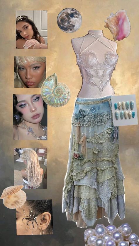 mermaid siren core aestetic halloween costume inspiration Mermaid Halloween Outfit, Sea Witch Costume, Mermaid Makeup Halloween, Siren Costume, Siren Core, Halloween Costume Inspiration, Sea Costume, Mermaid Halloween Costumes, Horror Halloween Costumes