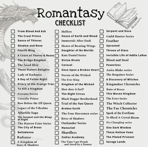 Book Checklist, Books Tbr, Tbr Pile, Fiction Books Worth Reading, Book Reading Journal, Fantasy Romance Books, Paranormal Romance Books, Book Recommendation, Recommended Books