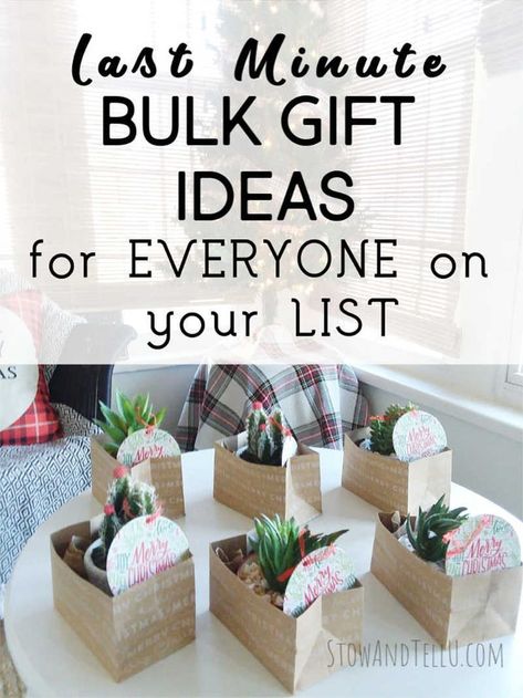 Gift guide of 27 ideas to make or buy for everyone on your list. Great for last minute shopping ideas and  finding a useful, universal, bulk gift so you can give the same gift to everyone, if needed.| StowandTellU.com | #Christmas #giftideas #bulkgift #guide #Holiday #gift #useful #inexpensive #under$20 Bulk Gift Ideas, Diy Christmas Gifts For Friends, Christmas Neighbor, Inexpensive Christmas Gifts, Coworkers Christmas, Neighbor Christmas Gifts, Gift Ideas For Everyone, Small Christmas Gifts, Christmas Gifts For Coworkers