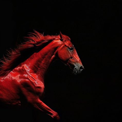 Red Horse Aesthetic, Mare Horse, Red Horse, Horse Aesthetic, Red Rooms, Horse Print, White Horse, Human Anatomy, Horse Art