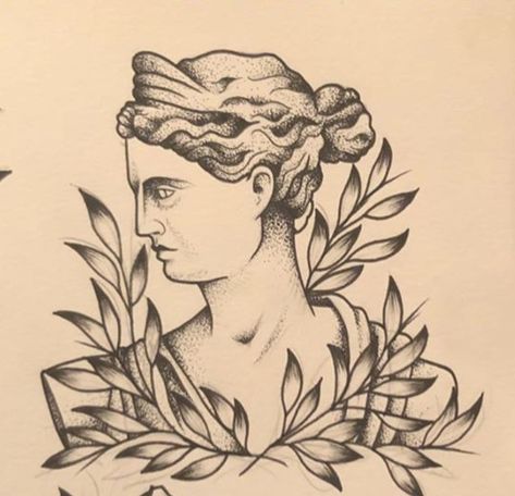 Demeter Goddess Tattoo, Apollo Tattoo, Artemis Tattoo, Traditonal Tattoo, Greek Mythology Tattoos, Piercing Inspo, Goddess Tattoo, Mythology Tattoos, Tat Ideas