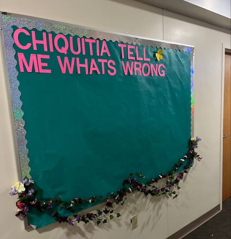 Mama Mia Bulletin Board, Mamma Mia Bulletin Board, Mental Health Club Activities, Mental Health Bulletin Board Ideas, Mental Health Bulletin Board, Res Life Bulletin Boards, Ideal Classroom, Health Bulletin Boards, Wallpaper Collages