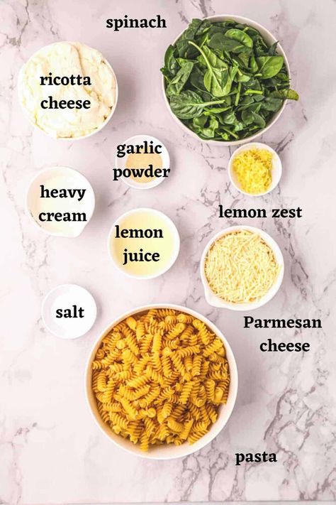 Easy One Pot Pasta, Pasta With Ricotta, Lemon Zester, Pasta Party, Spinach Ricotta, Ricotta Pasta, Delicious Pasta, Lemon Pasta, One Pot Pasta