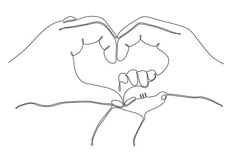 Continuous line art Baby holding little finger of adult hand together. One line design style.- vector illustration One Line Design, Hand Together, Mom Drawing, Tupac Art, Continuous Line Art, Mom Tattoo Designs, Easy Drawing Steps, Drawing Ideas Easy, Baby Icon