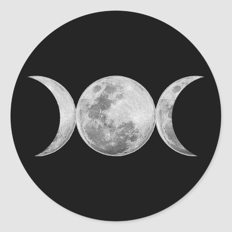 Moon Waxing Crescent, Triple Goddess Symbol, Three Moons, Moon Goddess Art, Cousin Tattoos, Waning Crescent, Goddess Symbol, Goddess Symbols, Moon Symbols