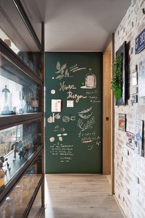 The Family Playground by House Design Family Playground, Playground Pictures, Chalkboard Walls, Playroom/living Room, Kids Chalkboard, Whiteboard Wall, Modern Family House, Green Board, Blackboard Wall