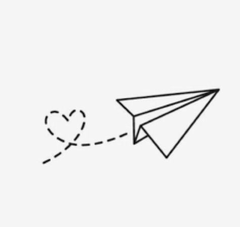 Paper Airplane Drawing, Airplane Doodle, Paper Airplane Tattoos, Airplane Sketch, Origami Plane, Plane Drawing, Origami Tattoo, Plane Tattoo, Airplane Tattoos