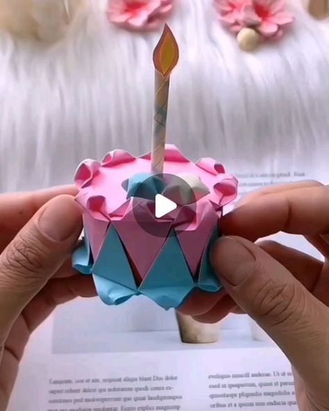 Cake Origami, Origami Cake, Instagram Cake, Paper Craft Ideas, How To Make Origami, March 21, Creative Kids, Creative Ideas, Paper Craft