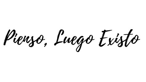 I think, then I exist. Hi ! If you want some many of products about things designed like this picture, come and check my redbubble store :) Simple Lettering, In Spanish, Famous Quotes, Lettering Design, Fashion Clothes, Style Fashion, Cool Style, Clothes, Design