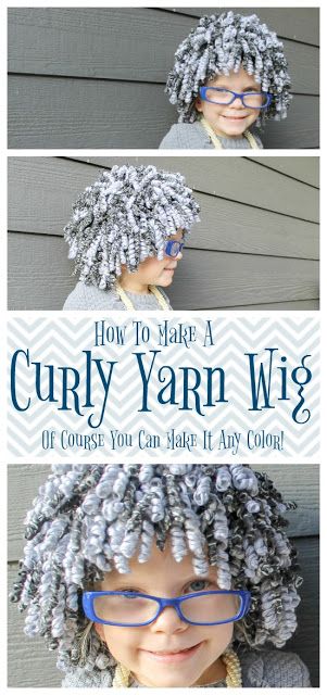 Crochet Old Lady Wig Pattern, Diy Yarn Wigs For Kids, Wednesday Addams Yarn Wig, Yarn Wigs Diy, Crochet Granny Wig, Crochet Wigs For Kids, Wool Wig Diy, Crochet Wig Hat, How To Make A Wig Out Of Yarn