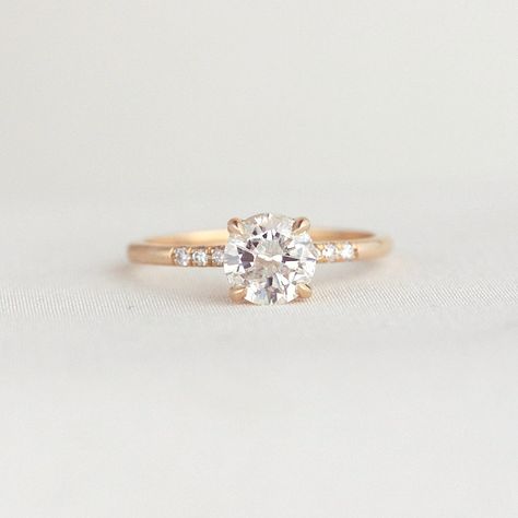 Pave Setting Engagement Ring, Setting Engagement Ring, Green Sapphire Engagement Ring, Solitaire Diamond Ring, Pave Engagement Ring, Yellow Gold Engagement, Yellow Gold Engagement Rings, Sapphire Diamond Ring, Engagement Rings Oval