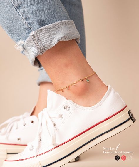 Name Anklet, Initial Anklet, Dainty Anklet, Jewelry Name, Leather Anklets, Anklet For Women, Anklets For Women, Clubbing Outfits, Women Anklets