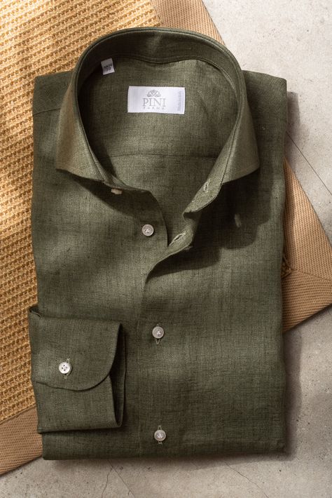 Pini Parma, Green Linen Shirt, Blue Linen Shirt, Gents Kurta, Navy Polo Shirt, Striped Linen Shirt, White Linen Shirt, Green Polo Shirts, Collar Stays