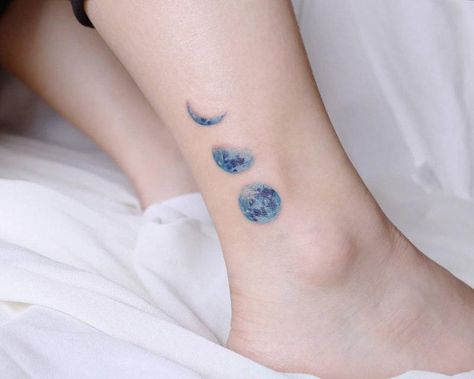 Blue Moon Tattoo 1 A Moon Tattoo, Moon Symbolism, Blue Moon Tattoo, Moon Star Tattoo, Half Moon Tattoo, Full Moon Tattoo, About Moon, Moon Phases Tattoo, Supernatural Tattoo