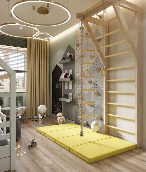 Playroom Design Ideas, Playing Room, Indoor Playroom, Kid's Playroom, Buying Home, Child Playing, Cool Kids Bedrooms, Gym Room At Home, Kids Playroom Decor