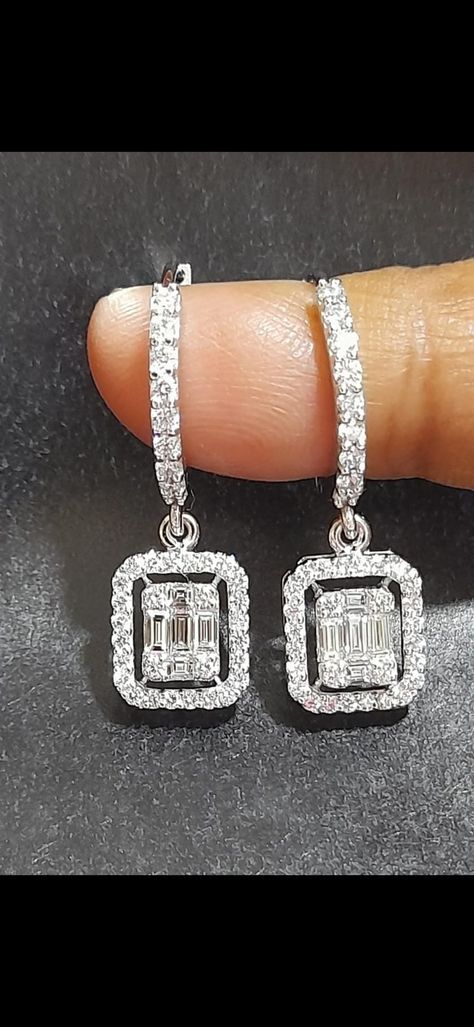 Natural Round and Buggets Solitaire illusion Bali Earrings Buggets Diamond Jewellery, Diamond Bali Earrings, Diamond Bali, Mangalsutra Design, Diamond Accessories, Bali Earrings, Mangalsutra Designs, Solitaire Earrings, Diamond Stud