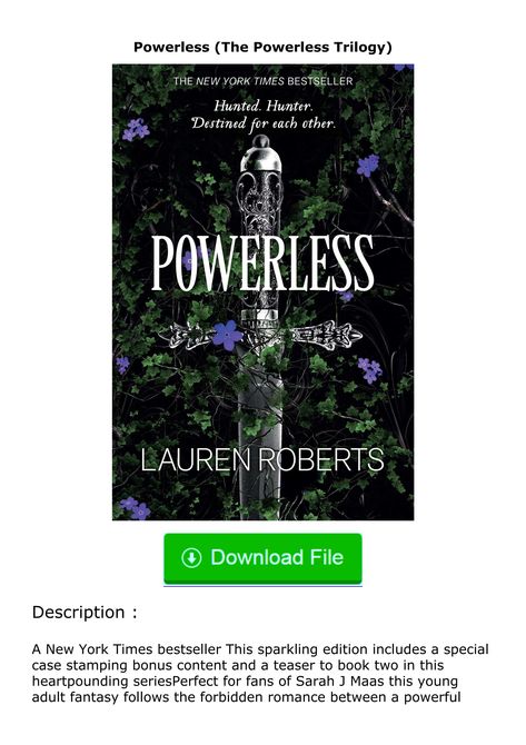 (❤️pdf)full✔download Powerless (The Powerless Trilogy) Powerless Pdf Download, Powerless Pdf, Powerless Book, Powerless Trilogy, Internal Communications, Quick Reads, Fitness Technology, Pdf Books Download, Digital Book