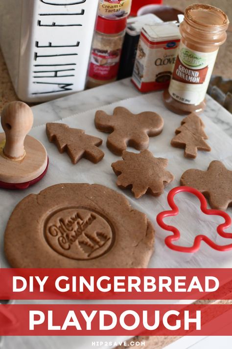 Diy Gingerbread Playdough, Gingerbread Man Playdough, Gingerbread Playdoh, Gingerbread Playdough Recipe, Soft Playdough Recipe, Gingerbread Playdough, Holiday Activity For Kids, Christmas Playdough, Gingerbread Craft