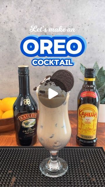 Tipsy Goat Cocktails on Instagram: "Oreo Cocktail 🍫🍪

Ingredients
- 2oz Vodka
- 1oz Kahlua
- 1oz Creme de Cacao
- Cushed @oreo 
- 4oz Irish Cream
- Whipped Cream

#cocktailrecipes #cocktails #cocktail #drinkrecipes #drinks #mixology #cocktailtime #drink #drinkstagram #cocktailrecipe #shots #shotrecipes" Crème De Cacao Drinks, Oreo Cocktail, Kahlua Drinks, Baileys Original, Baileys Irish Cream, Shot Recipes, Cocktail Ingredients, Cocktail Drinks Recipes, Drinks Recipes