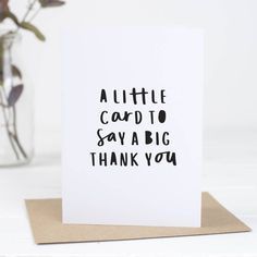 Cute Thank You Quotes, Cute Thank You Cards For Friends, Grateful Cards Handmade, Thank You Cards For Friends, Thank You Birthday Card, A Big Thank You, Thank You Note For Friends, Cards Thank You, Hand Made Thank You Cards