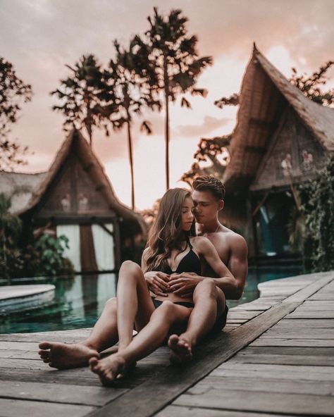 Couples Vacation Photos, Bali Retreat, Bali Design, Honeymoon Inspiration, Bali Honeymoon, Villa Bali, Good Night Love Images, Couples Vacation, Romantic Escapes