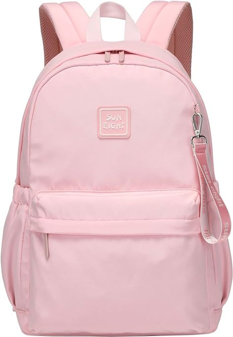 Amazon.com | Caran·Y Kids Backpack Girls and Boys Classic School Backpack Light Weight Two Size Multi-pocket Pink Suitable for ages 6+ and above（Pink） | Kids' Backpacks Cute Pink Backpacks For School, Pink School Bag, Pink School Bags, Light Pink Backpack, Pink Bookbag, Dream Motorcycle, Teen's Backpack, Plaid Backpack, Waterproof Laptop Backpack