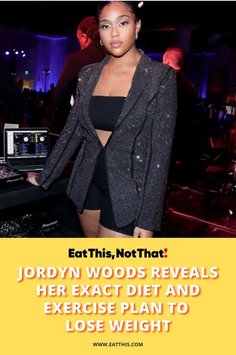 Eat This Not That - Jordyn Woods - Celebrity Diet - Celebrity Workout - Celebrity Trainer - Fitness Plan - Diet Plan - Hollywood Diet Hollywood Diet, Celebrity Diet, Diet And Exercise Plan, Natalia Bryant, Celebrity Diets, Eat This Not That, Exercise Plan, Fitness Plan, Jordyn Woods