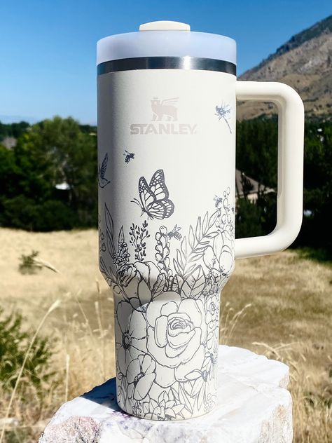 Stanley Adventure Quencher, Trendy Water Bottles, Stanley Adventure, Engraved Tumblers, Custom Tumbler Cups, Engraved Tumbler, Custom Cup, Custom Cups, Water Bottle Design