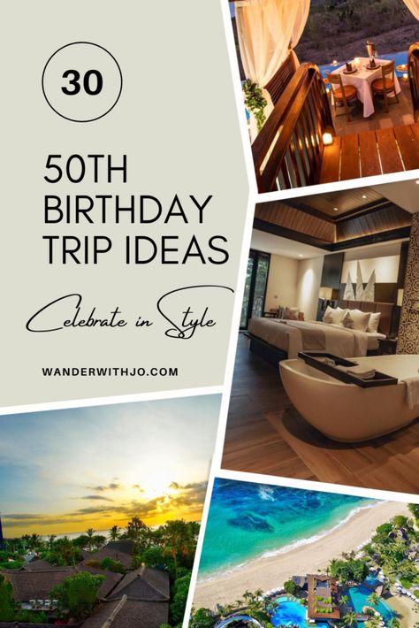 Things To Do At A 50th Birthday Party, 50th Birthday Beach Trip, 50th Birthday Vacation Ideas, Things To Do For 50th Birthday, Husbands 50th Birthday Ideas, Birthday Getaway Ideas, Destination Birthday Ideas, Birthday Travel Ideas, 50th Birthday Trip Ideas