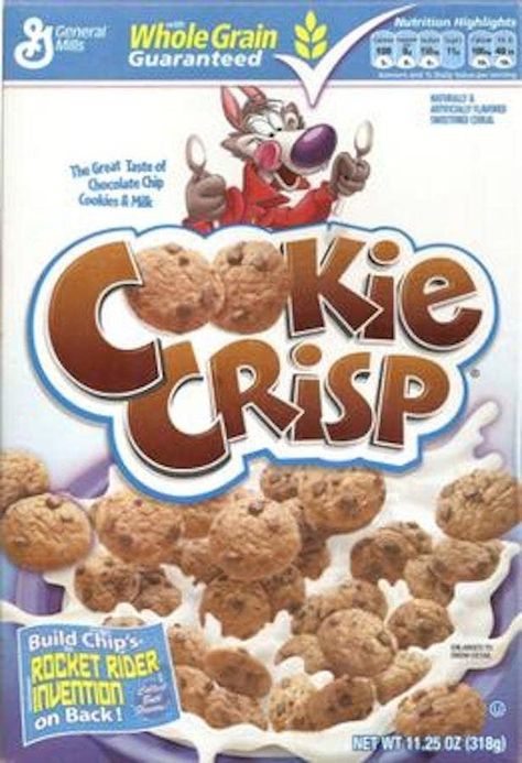 HeY '90s KiDz, After You Snuck These Items Into The Shopping Cart Did Your Mom Say, "Oh What The Heck, Fine"? Cereal Characters, Cookie Crisp Cereal, Best Cereal, Cereal Cookies, Cereal Brands, Cookie Crisp, General Mills, Cereal Bars, Food Ads