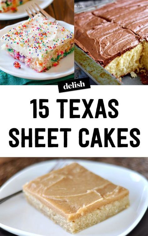 Everything is bigger and better in Texas. Cake included. Texas Sheet Cakes, Almond Sheet Cake Recipe, White Texas Sheet Cake, Peanut Butter Sheet Cake, Texas Sheet Cake Recipe, Philadelphia Torte, Texas Sheet, Texas Sheet Cake, Chocolate Sheet Cake