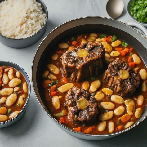 Jamaican Oxtail Stew Recipe with Butter Beans - Instacart Jamaican Oxtail Stew, Oxtail Stew Recipe, Jamaican Oxtail, Oxtail Stew, Butter Beans, Stew Recipe, Butter Recipe, Weeknight Dinners, Easy Delicious