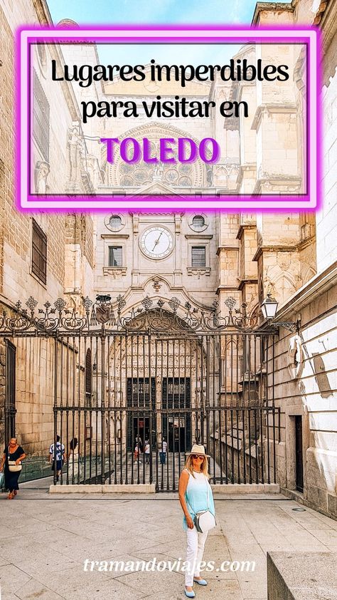 Toledo es una ciudad estupenda muy cerca de Madrid. Ideal para visitarla durante el día o en una de las etapas de tu roadtrip. En cualquier caso, no te pierdas los lugar increíble para visitar en Toledo. #toledo #toledoespaña #toledomonumental #visitatoledo #Castillalamancha Toledo Madrid, Toledo, Madrid, Louvre, Voyage, Spain, Travel