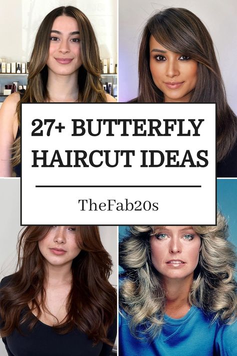 Butterly Layer Hair, What Is A Butterfly Haircut, Butterfly Haircut Long Hair 2024, Butterfly Haircut For Long Hair, Butterfly Cut Mid Length Wavy Hair, Butterfly Bangs Hair, Butterfly Cut Hair Medium, Butterfly Bangs, Butterfly Hair Cut