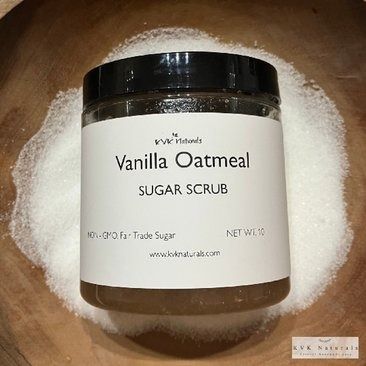 Natural Handmade Soap - Organic Bath and Body Products - KVK Naturals Homemade Sugar Scrubs, Vanilla Oatmeal, Natural Body Products, Organic Body Scrub, Natural Sugar Scrubs, Scrub Exfoliating, Skincare Routines, Cocos Nucifera, Organic Bath Products