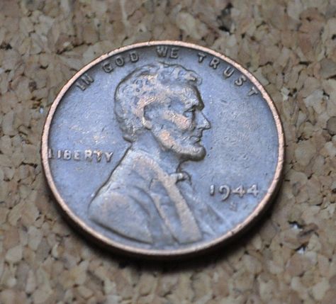 "The Lincoln cent has been struck by the United States Mint since 1909. The obverse or heads side was designed by Victor David Brenner, as was the original reverse, depicting two stalks of wheat (thus \"wheat pennies\", struck 1909-1958). 1944 was the year after the pennies had been produced only in steel. If you come across a steel 1944 penny, hold on to it as it is extremely rare and valuable.  This wheat penny turns 77 years old this year (2021). Would make a cool gift for someone's 77th birt Old Pennies Worth Money, Old Coins Value, Rare Pennies, Wheat Pennies, Paper Notes, Financial Organization, Old Coins Worth Money, Rare Coins Worth Money, Valuable Coins