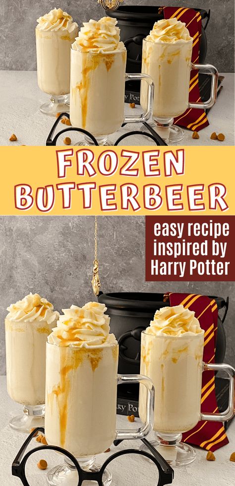 Harry Potter Cooking Ideas, Dessert For Movie Night, Harry Potter Themed Food Easy, Harry Potter Date Night Ideas Movie Marathon, Food Ideas For Movie Night, Harry Potter Food Recipes From The Movies, Harry Potter Movie And Dinner Ideas, Best Butterbeer Recipe, Hp Bday Ideas