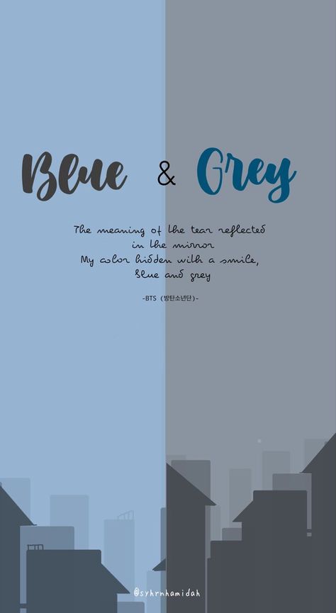 Aktiviti Kanak-kanak, Bts Song Lyrics, Bts Lyrics Quotes, Bts Aesthetic Wallpaper For Phone, Kpop Quotes, Bts Wallpaper Lyrics, Bts Lyric, Blue And Grey, Bts Quotes