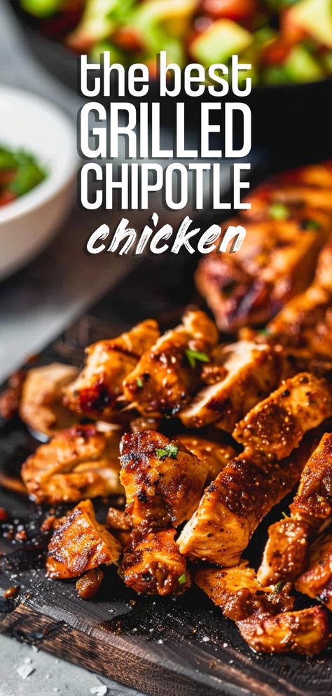 Copycat Grilled Chipotle Chicken [30 Minutes] – Chasety Chicken On The Grill Recipes, Chipotle Chicken Tacos Recipe, Chipotle Chicken Copycat, Grilled Chipotle Chicken, Chipotle Grilled Chicken, Chipotle Chicken Marinade, Chipotle Chicken Recipe, Chipotle Lime Chicken, Chipotle Chicken Bowl