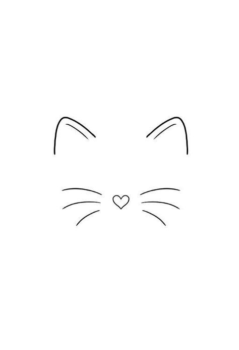 Simple Animal Silhouette, Tiny Cat Paw Tattoo, Kitty Paw Tattoo, Cat Paw Doodle, Cat Paw Embroidery, Cat Paw Drawing, Tiny Tattoo Ideas, Logo Cat, Söpö Kissa